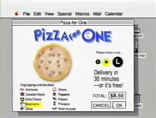 Illustration for article titled Ordering Pizza Online in the Retrofuture